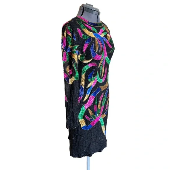 Vintage Colorful Sequin Dress - Picture 5 of 10